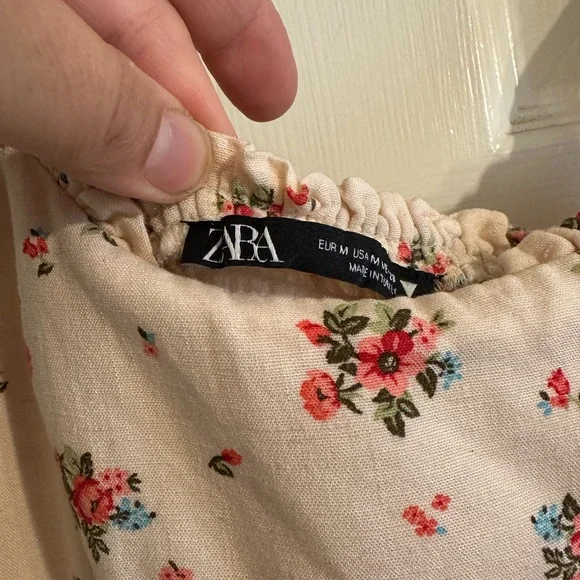 Zara Floral Spaghetti Strap Maxi Dress - Picture 4 of 6